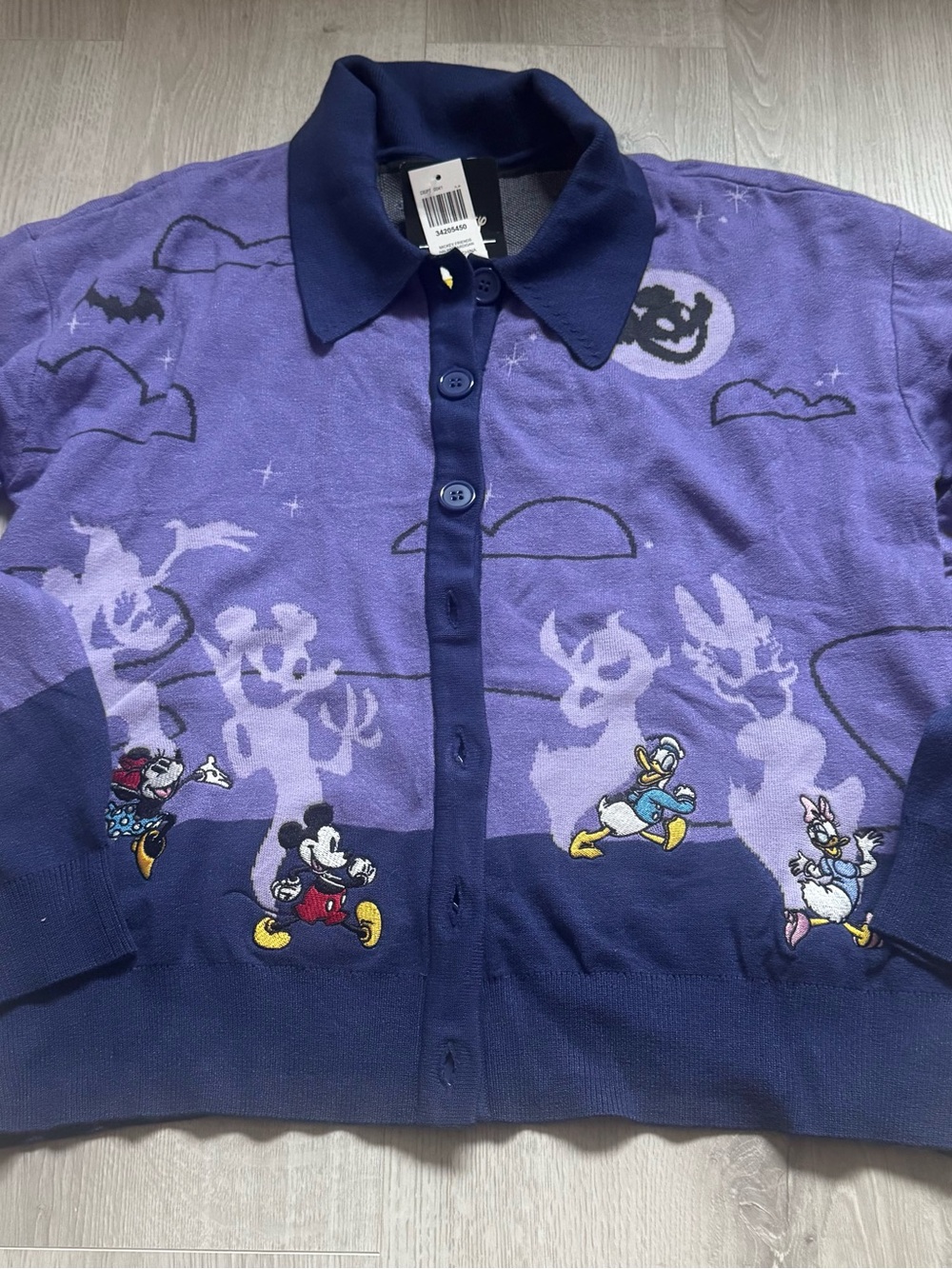 NWT Disney | Mickey & Friends Halloween Parade | Glow-in-the-Dark Cardigan | Med